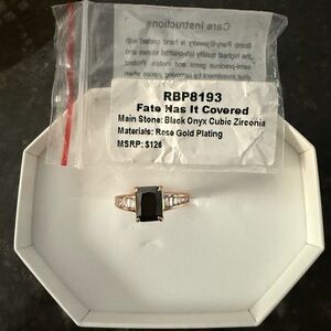 Black Onyx Cubic Zirconia Ring